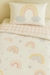 Acolchado 1 PLAZA - Reversible - Arcoiris y Gota + Vichy Rosa - comprar online