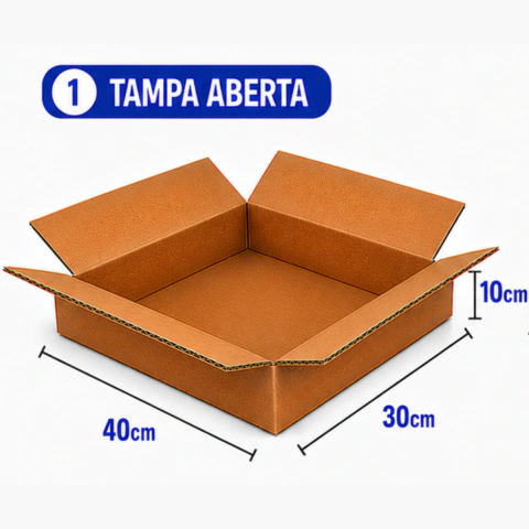 Caixa de Papelão Maleta 40x30x10 cm