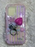 Funda Transparente Decorativa con Dijes y Detalles Rosados para iPhone 16 Plus