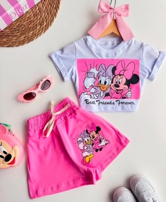 Conjunto Minnie short rosa