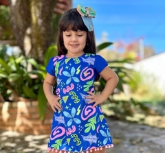 Vestido Flor azul