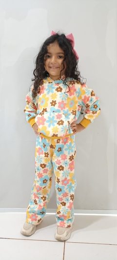 Conjunto moletom Flores - Mini Pipoquinhas