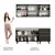 Armário de Cozinha Compacta 180cm Preto Reims 80 - GG Móveis & Decoração