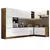 Armário de Cozinha Completa de Canto 546cm Rustic Branco Veludo Lux 05 - comprar online