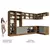 Armário de Cozinha Completa de Canto 546cm Rustic Cinza Lux 05 - GG Móveis & Decoração