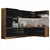 Armário de Cozinha Completa de Canto 546cm Rustic Preto Lux 05 - comprar online