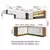 Armário de Cozinha Completa de Canto 486cm Rustic Branco 60cm de Profundidade na internet