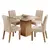 Conjunto Sala de Jantar Evelin Mesa Tampo de Vidro com 4 Cadeiras - comprar online