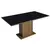 Conjunto Sala de Jantar Mesa Tampo de Madeira 4 Cadeiras Rustic Preto Imperial - GG Móveis & Decoração