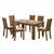 Conjunto Sala de Jantar Analu Mesa Tampo de Madeira com 6 Cadeiras - comprar online