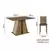 Conjunto Sala de Jantar Mesa Tampo de Madeira 6 Cadeiras Rustic Crema Preto - loja online