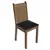 Conjunto Sala de Jantar Mesa Tampo de Madeira 6 Cadeiras Rustic Crema Preto - GG Móveis & Decoração
