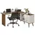 Escrivaninha Mesa de Escritório de Canto 3 Gavetas Branco Rustic Lisboa - comprar online