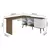 Escrivaninha Mesa de Escritório de Canto 3 Gavetas Branco Rustic Lisboa - GG Móveis & Decoração