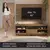 Rack com Painel para TV até 65 Polegadas com Pés Rustic Detroit