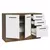 Balcão Cozinha 120x60cm 2 Portas e 3 Gavetas Com Tampo Rustic Branco na internet