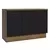 Balcão Cozinha 120x60cm 2 Portas e 3 Gavetas Com Tampo Rustic Preto Agata - comprar online