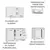 Kit com 2 Balcões e 2 Armários Aéreos Multiuso 200cm Branco Agata - GG Móveis & Decoração