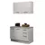 Kit com Balcão e Armário Aéreo Multiuso 120cm Branco Agata - comprar online