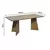 Conjunto Sala de Jantar Mesa Tampo de Vidro 6 Cadeiras Rustic Crema Imperial - GG Móveis & Decoração