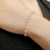 Pulsera Plata con Swarovski Aurora Boreal Y Bolitas cod3608 - comprar online