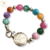 Pulsera Plata con Piedras Naturales de Colores Cierre Plata Redondo Love cod1342