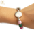 Pulsera Plata con Piedras Naturales de Colores Cierre Plata Redondo Love cod1342