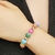 Pulsera Plata con Piedras Naturales de Colores Cierre Plata Redondo Love cod1342