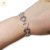 Pulsera Plata Corazones Calados Importada X 19 cm 12,2 grs cod2081 - comprar online