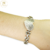 Pulsera Plata Y Oro con 3 Corazones cod2673 - comprar online