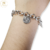 Pulsera Plata con 4 Dijes San Benito cod1365