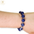 Pulsera Plata Piedras Azules Cierre Marinero Comun cod1350