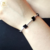 Pulsera Plata con 5 Mariposas Swarovski Negras Jet cod3702 - comprar online