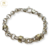 Pulsera Plata Y Oro Rolo Nro 1 cod1387