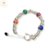 Pulsera Acero Blanco con Bolitas de Colores cod2696