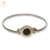 Pulsera Plata Y Oro Semirigida Bulgari con Onix cod1471