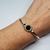 Pulsera Plata Y Oro Semirigida Bulgari con Onix cod1471