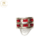 Anillo Plata Y Oro Piedra 6 Baguette Rojo Importante Mujer cod1105