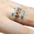 Anillo Plata Y Oro Baguette Oblicua Ambar Y Cubic cod1178 - comprar online