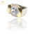 Anillo Plata Y Oro Piedra Ovalada Cubic cod2709