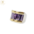 Anillo Plata Y Oro Piedra 5 Baguette Violeta Mujer cod1099