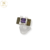 Anillo Plata Y Oro Piedra Violeta Cuadrada Mujer cod1183