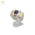 Anillo Plata Y Oro Piedra Violeta Cuadrada Mujer cod1183