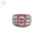 Anillo Plata Raices Piedras Rojas cod2230 - comprar online