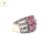 Anillo Plata Raices Piedras Rojas cod2230 en internet