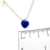 Cadena Plata + Dije Corazon Swarovski Azul Sapphire 10 mm cod3724 - tienda online