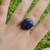 Anillo Plata con Piedra Natural Azul Mujer cod2653