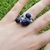 Anillo Plata con Piedras Azules cod2645