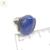 Anillo Plata con Piedra Natural Azul Mujer cod2653 - tienda online