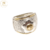 Anillo Plata Y Oro Flor cod1143